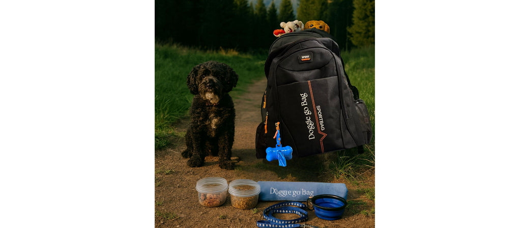 Doggie Go Bag – Dog Travel Backpack with Bowls, Food Containers & Leash