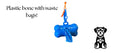 Doggie Go Bag: Blue Bone-Shaped Dog Waste Bag Dispenser – Portable, Durable & Includes Waste Bags.